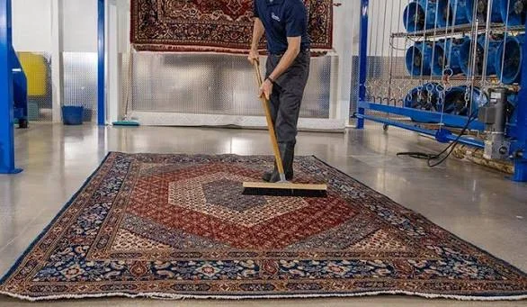 Oriental rug being cleaned by Long Island Carpet Cleaning