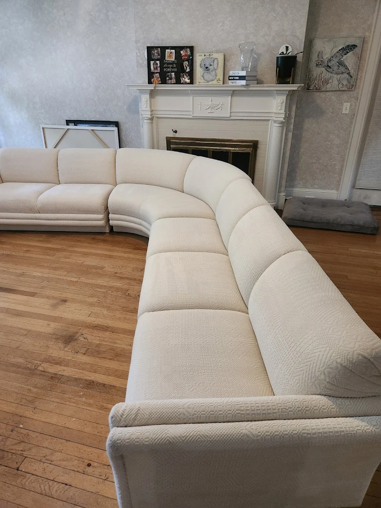 Sectional sofa cleaning by Long Island Carpet Cleaning