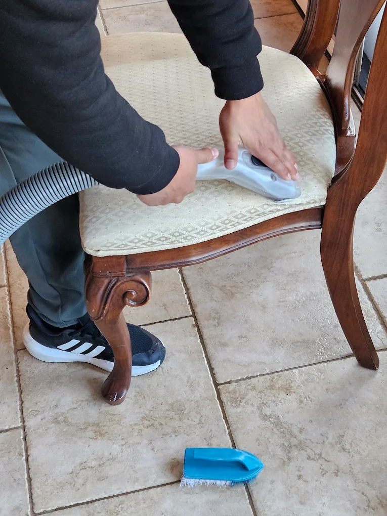 Dining chair cleaning by Long Island Carpet Cleaning